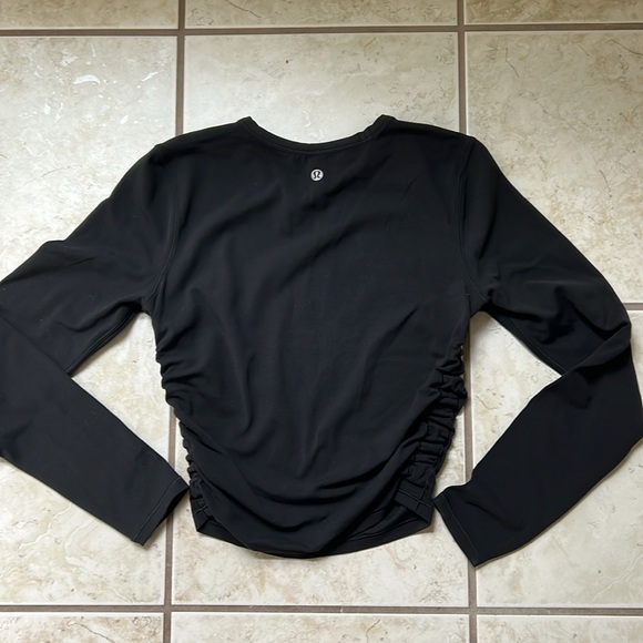 Lululemon Black All it Takes Cropped Long Sleeve Top - Picture 5 of 5
